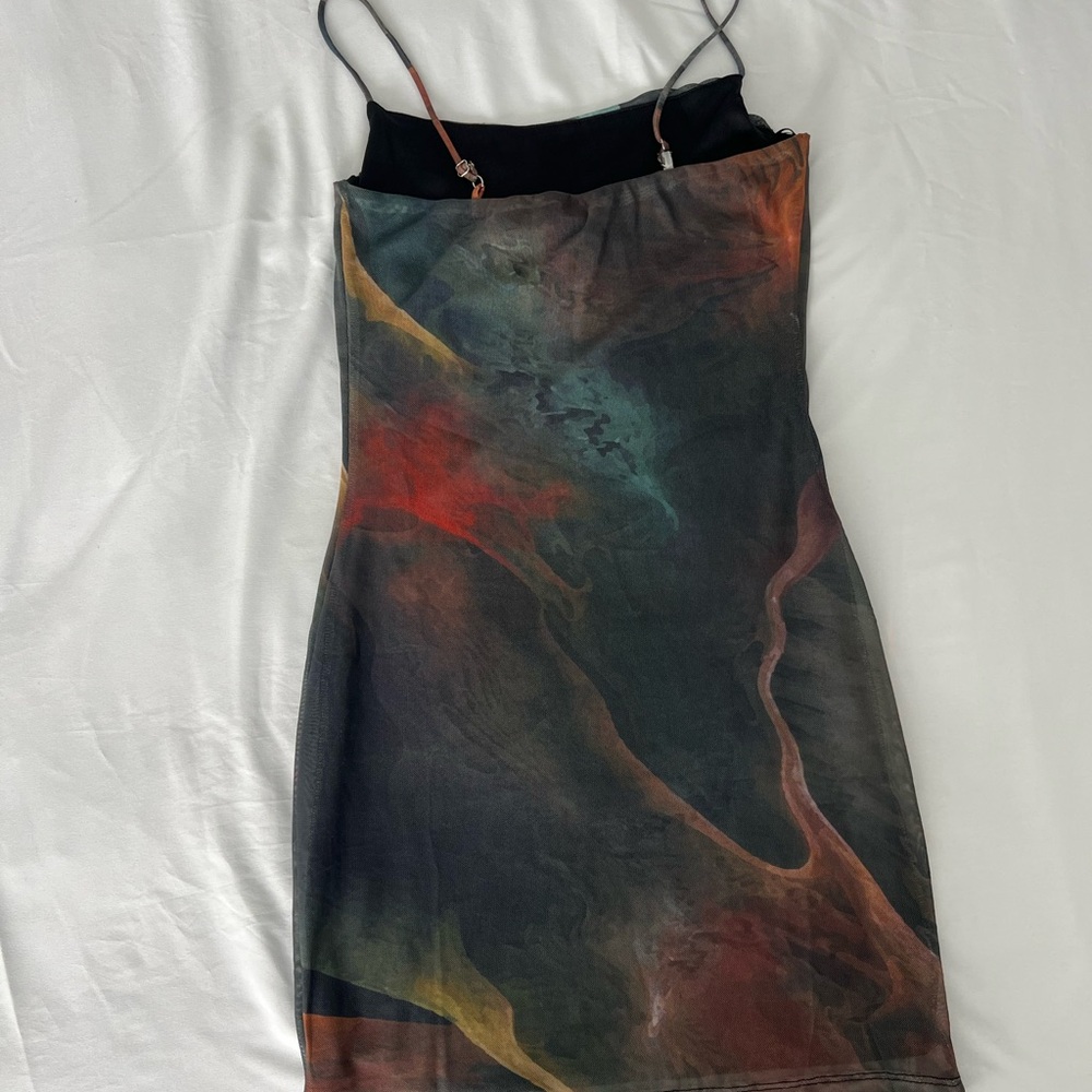 Windsor Multicolor Spaghetti Strap Mini Dress